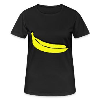 Banane - Frauen T-Shirt atmungsaktiv - Schwarz - Vorne - AI Model Female 172 light (172cm)