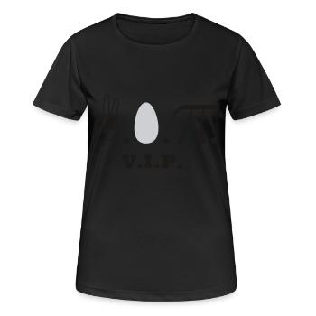 VIP - Frauen T-Shirt atmungsaktiv - Schwarz - Vorne - AI Model Female 172 light (172cm)