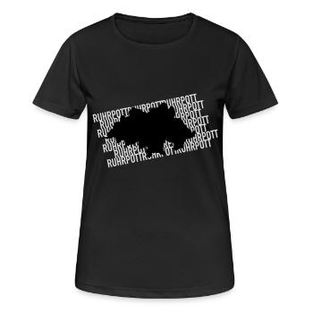 Das Ruhrgebiet - Frauen T-Shirt atmungsaktiv - Schwarz - Vorne - AI Model Female 172 light (172cm)