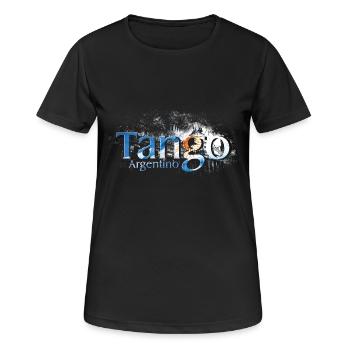 tango - Frauen T-Shirt atmungsaktiv - Schwarz - Vorne - AI Model Female 172 light (172cm)