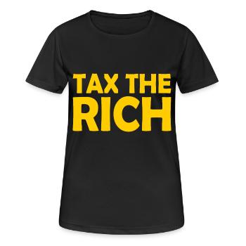 Tax the rich - Women's Breathable T-Shirt - black - Front - AI Model Female 172 light (172cm)