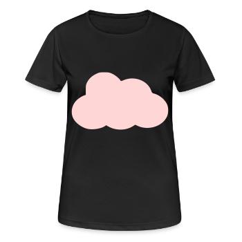 Simple Cloud - T-shirt respirant Femme - noir - Devant - AI Model Female 172 light (172cm)