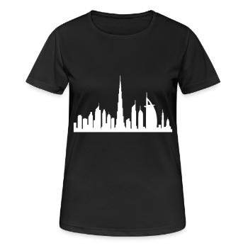 Horizon de Dubaï - T-shirt respirant Femme - noir - Devant - AI Model Female 172 light (172cm)