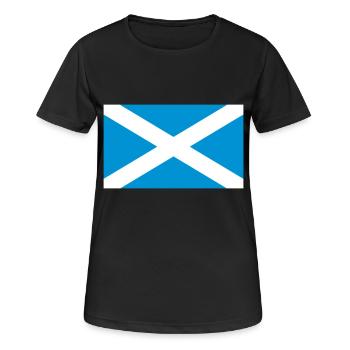 Flagge Schottlands - Frauen T-Shirt atmungsaktiv - Schwarz - Vorne - AI Model Female 172 light (172cm)