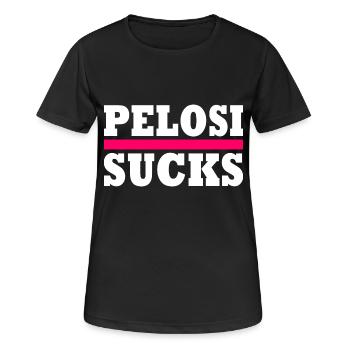 Nancy pelosi sucks - Frauen T-Shirt atmungsaktiv - Schwarz - Vorne - AI Model Female 172 light (172cm)