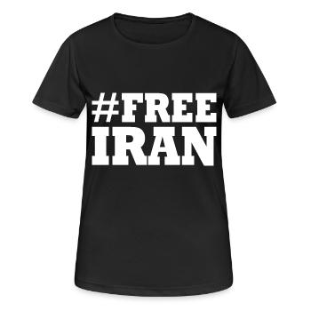 Free iran - T-shirt respirant Femme - noir - Devant - AI Model Female 172 light (172cm)