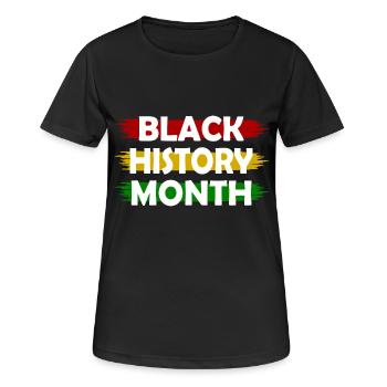 Black history month - Frauen T-Shirt atmungsaktiv - Schwarz - Vorne - AI Model Female 172 light (172cm)