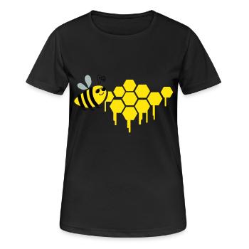honeycomb bee - Women's Breathable T-Shirt - black - Front - AI Model Female 172 light (172cm)
