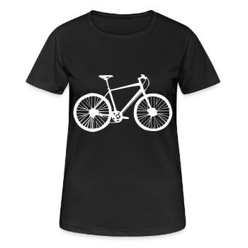 Roue de vélo - T-shirt respirant Femme - noir - Devant - AI Model Female 172 light (172cm)