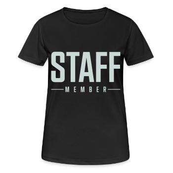 membre du personnel - T-shirt respirant Femme - noir - Devant - AI Model Female 172 light (172cm)