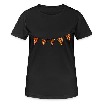 Pennant chain three-colour - Women's Breathable T-Shirt - black - Front - AI Model Female 172 light (172cm)