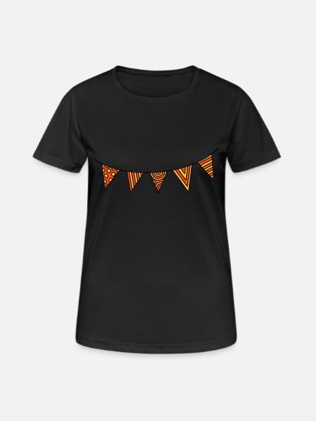 Pennant chain three-colour - Women's Breathable T-Shirt - black