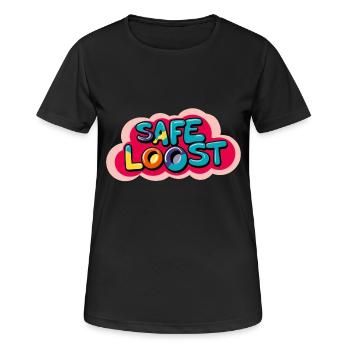 Sicheres Beuten - Frauen T-Shirt atmungsaktiv - Schwarz - Vorne - AI Model Female 172 light (172cm)