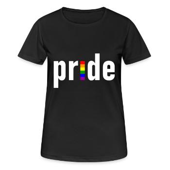 gay pride - gay - lesbienne - CSD - LGBTQ+ - T-shirt respirant Femme - noir - Devant - AI Model Female 172 light (172cm)