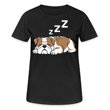 Bulldogge - Frauen T-Shirt atmungsaktiv - Schwarz - Vorne - AI Model Female 172 light (172cm)