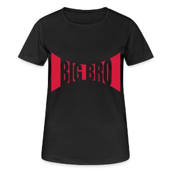Logo big bro incurvé - T-shirt respirant Femme - noir - Devant - AI Model Female 172 light (172cm)