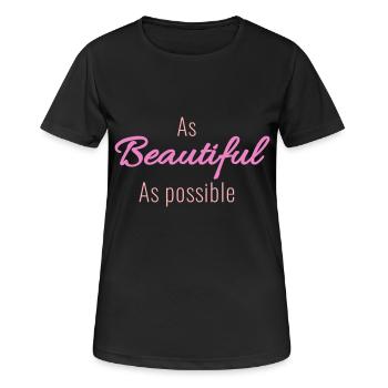 As beautiful as possible - Women's Breathable T-Shirt - black - Front - AI Model Female 172 light (172cm)