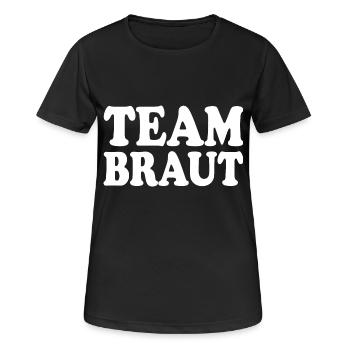 Team braut - Frauen T-Shirt atmungsaktiv - Schwarz - Vorne - AI Model Female 172 light (172cm)