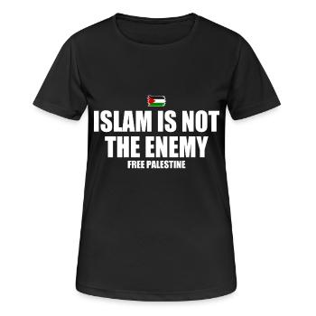 Free palestine Islam is not the enemy - Women's Breathable T-Shirt - black - Front - AI Model Female 172 light (172cm)