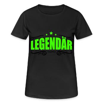 Légendaire 1 - T-shirt respirant Femme - noir - Devant - AI Model Female 172 light (172cm)