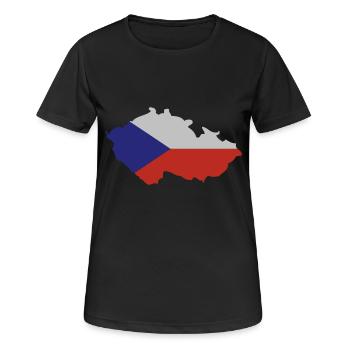 Czech Republic Shape - Frauen T-Shirt atmungsaktiv - Schwarz - Vorne - AI Model Female 172 light (172cm)