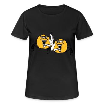 Kiffen kiffer stoned h - T-shirt respirant Femme - noir - Devant - AI Model Female 172 light (172cm)