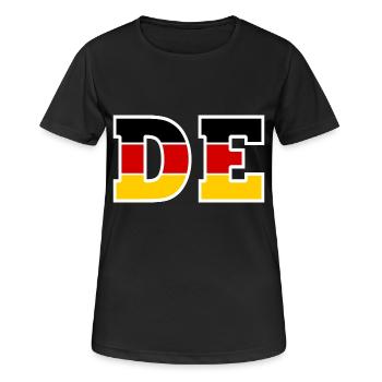 Allemagne - T-shirt respirant Femme - noir - Devant - AI Model Female 172 light (172cm)