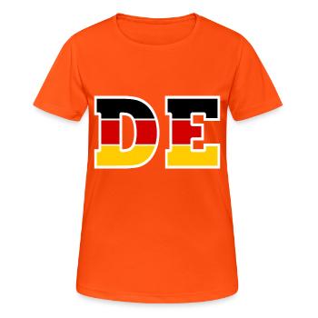 Germany - Women's Breathable T-Shirt - neon orange - Front - AI Model Female 172 dark (172cm)