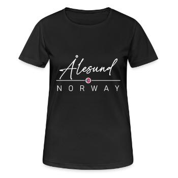 Norvège - Alesund - Norvège - Norvège - T-shirt respirant Femme - noir - Devant - AI Model Female 172 light (172cm)