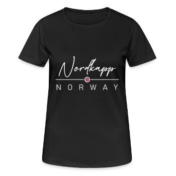 Norvège - Nordkapp - Norvège - Norvège - T-shirt respirant Femme - noir - Devant - AI Model Female 172 light (172cm)