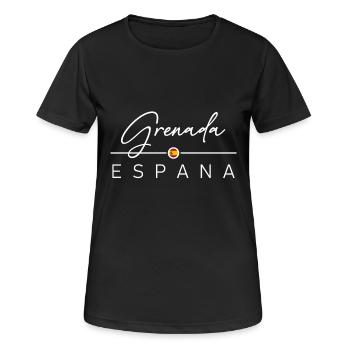 Espagne - Grenade - Espagne - España - T-shirt respirant Femme - noir - Devant - AI Model Female 172 light (172cm)