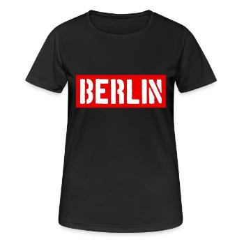 Berlin - Capital - Germany - Berlin Bear - Women's Breathable T-Shirt - black - Front - AI Model Female 172 light (172cm)