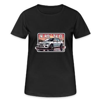 EVO Sundowner - Frauen T-Shirt atmungsaktiv - Schwarz - Vorne - AI Model Female 172 light (172cm)
