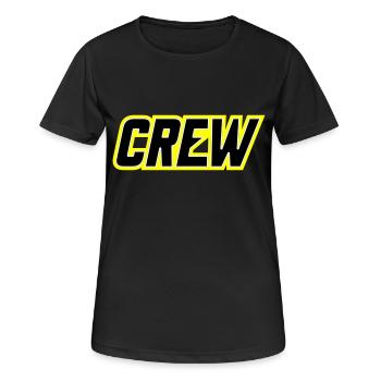 Équipage - T-shirt respirant Femme - noir - Devant - AI Model Female 172 light (172cm)