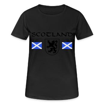"Rampant Lion" de l'Ecosse - T-shirt respirant Femme - noir - Devant - AI Model Female 172 light (172cm)