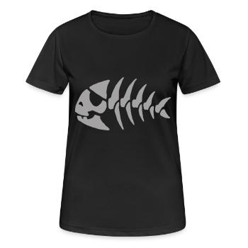 Poisson Arrete - T-shirt respirant Femme - noir - Devant - AI Model Female 172 light (172cm)