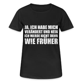 Habe mich verändert T-Shirt Geschenk - Frauen T-Shirt atmungsaktiv - Schwarz - Vorne - AI Model Female 172 light (172cm)