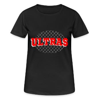 ULTRAS Power - Frauen T-Shirt atmungsaktiv - Schwarz - Vorne - AI Model Female 172 light (172cm)