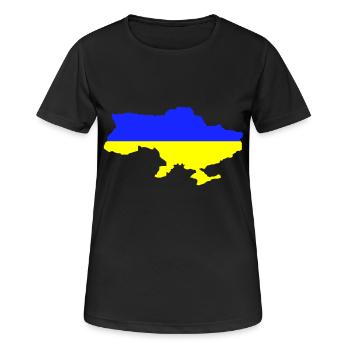 Ukraine - T-shirt respirant Femme - noir - Devant - AI Model Female 172 light (172cm)