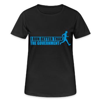 mieux fonctionner que le gouvernement - T-shirt respirant Femme - noir - Devant - AI Model Female 172 light (172cm)