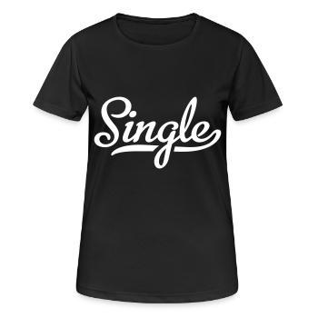 Single - Frauen T-Shirt atmungsaktiv - Schwarz - Vorne - AI Model Female 172 light (172cm)