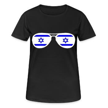 Israel - T-shirt respirant Femme - noir - Devant - AI Model Female 172 light (172cm)
