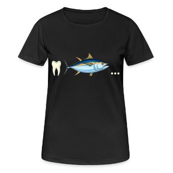 Dent thon … - T-shirt respirant Femme - noir - Devant - AI Model Female 172 light (172cm)