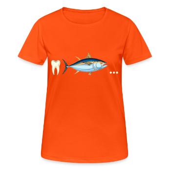 Dent thon … - T-shirt respirant Femme - orange néon - Devant - AI Model Female 172 dark (172cm)