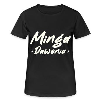 Minga Spruch wohne in münchen - Frauen T-Shirt atmungsaktiv - Schwarz - Vorne - AI Model Female 172 light (172cm)
