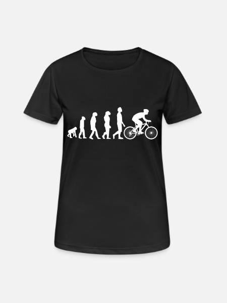 Evolution Bicycle / Cyclist - Women's Breathable T-Shirt - black