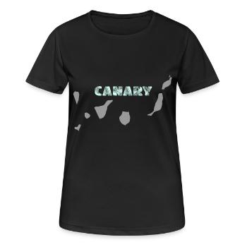 CANARIES - T-shirt respirant Femme - noir - Devant - AI Model Female 172 light (172cm)