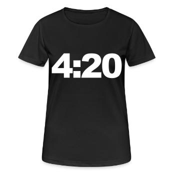 420 jour Weed shirt Cannabis Herbe Kiffer Cadeau - T-shirt respirant Femme - noir - Devant - AI Model Female 172 light (172cm)