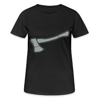 Axt - Frauen T-Shirt atmungsaktiv - Schwarz - Vorne - AI Model Female 172 light (172cm)