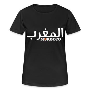 Le maroc - T-shirt respirant Femme - noir - Devant - AI Model Female 172 light (172cm)